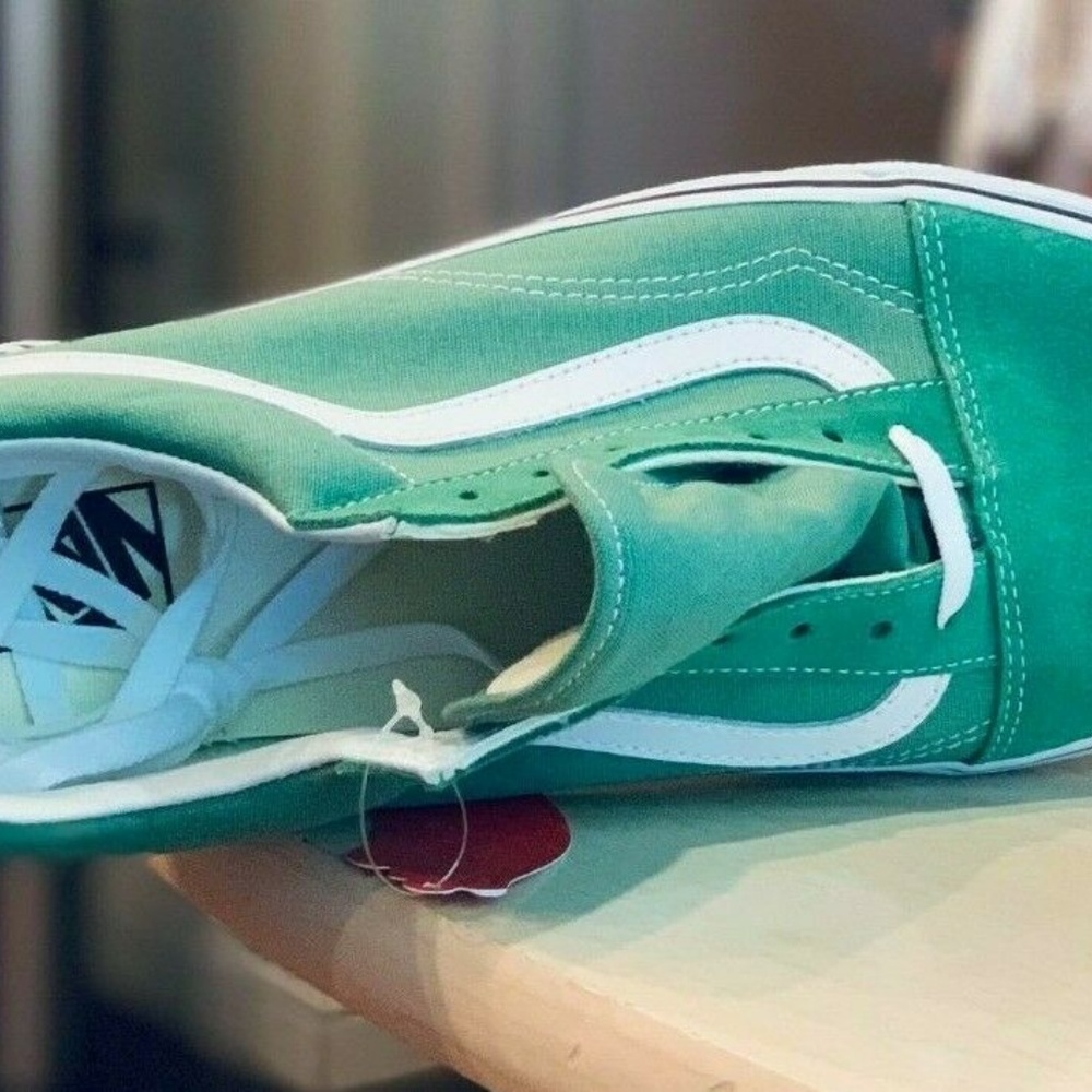 Vans OLD SKOOL Skate Shoes WOMENS Deep Grass Green - Picture 6 of 8